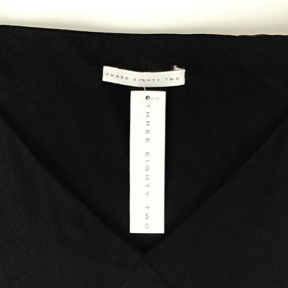 NWT Three Eighty Two Black Cold Shoulder Mini Shift Dress | XS - Picture 10 of 11